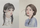 水彩插画专题课预告丨清新文艺的水彩少女头像